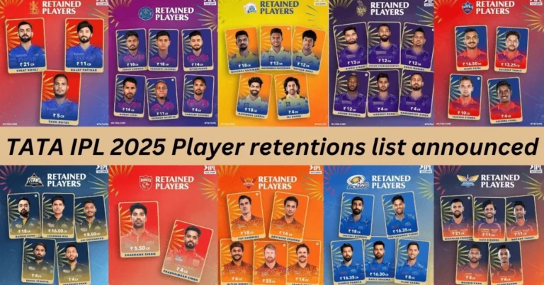 TATA IPL 2025 Player retentions list